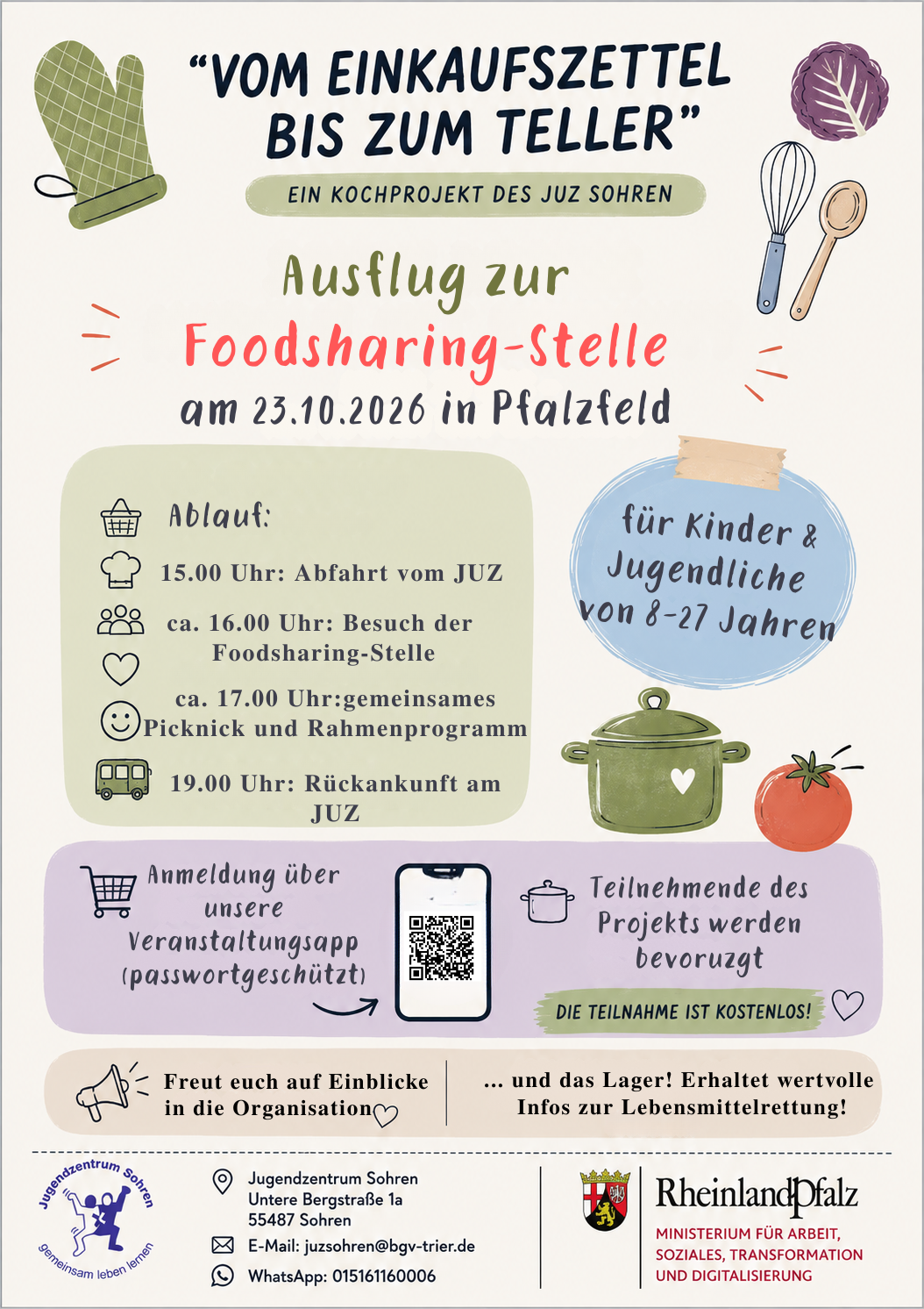 Kochprojekt Ausflug